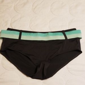 Freya Black Belted Bikini Brief Boy short Bottom Size Small
